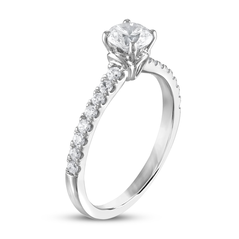 Main Image 2 of Diamond Engagement Ring 7/8 ct tw Round 14K White Gold