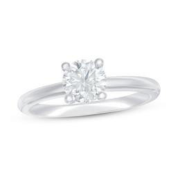 Lab-Created Diamond Ring 1 ct tw Round 14K White Gold (SI2/F)