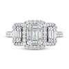 Thumbnail Image 3 of Diamond Engagement Ring 1 ct tw Baguette/Round 14K White Gold