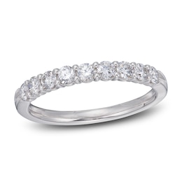 Lab-Created Diamond Ring 1/2 ct tw Round 14K White Gold