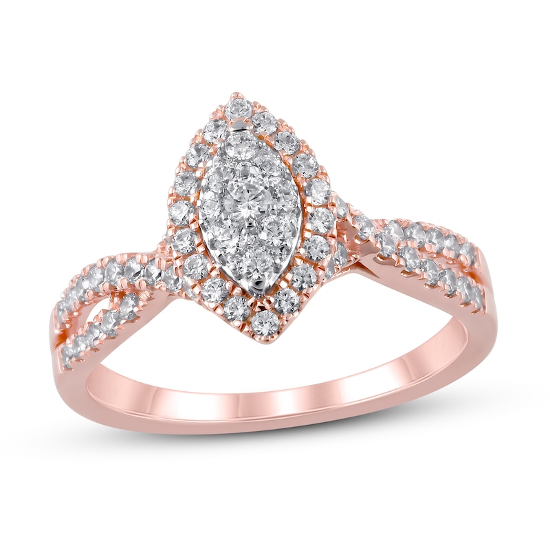 Main Image 1 of Diamond Engagement Ring 1/2 ct tw Round 14K Rose Gold