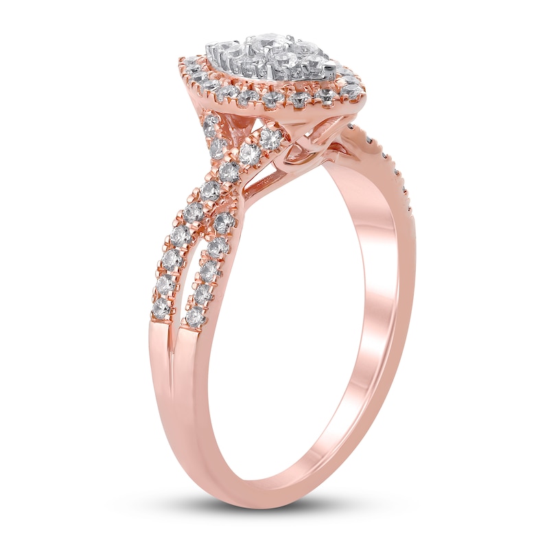 Main Image 2 of Diamond Engagement Ring 1/2 ct tw Round 14K Rose Gold