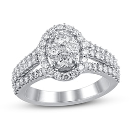 Diamond Engagement Ring 1-1/2 ct tw Round 14K White Gold