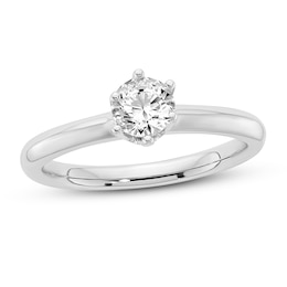 Diamond Solitaire Engagement Ring 1/3 ct tw Round 14K White Gold (I1/I)