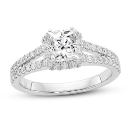 Diamond Engagement Ring 7/8 ct tw Princess/Round 14K White Gold