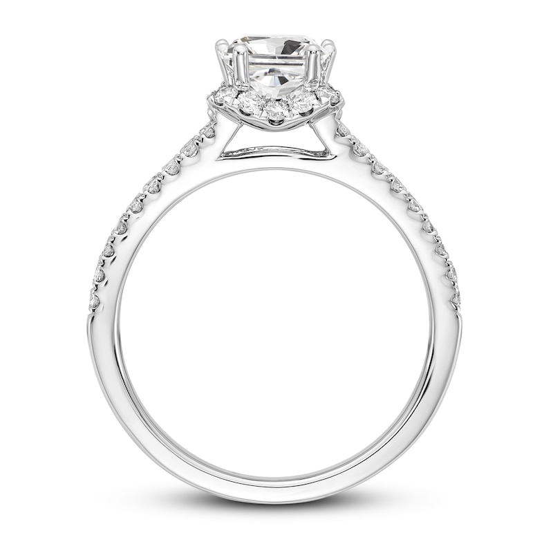 Main Image 2 of Diamond Engagement Ring 7/8 ct tw Princess/Round 14K White Gold