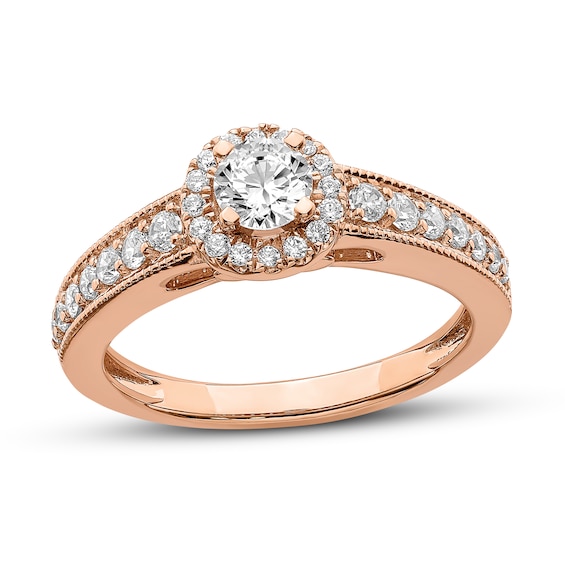 Diamond Engagement Ring 5/8 ct tw Round 14K Rose Gold | Jared