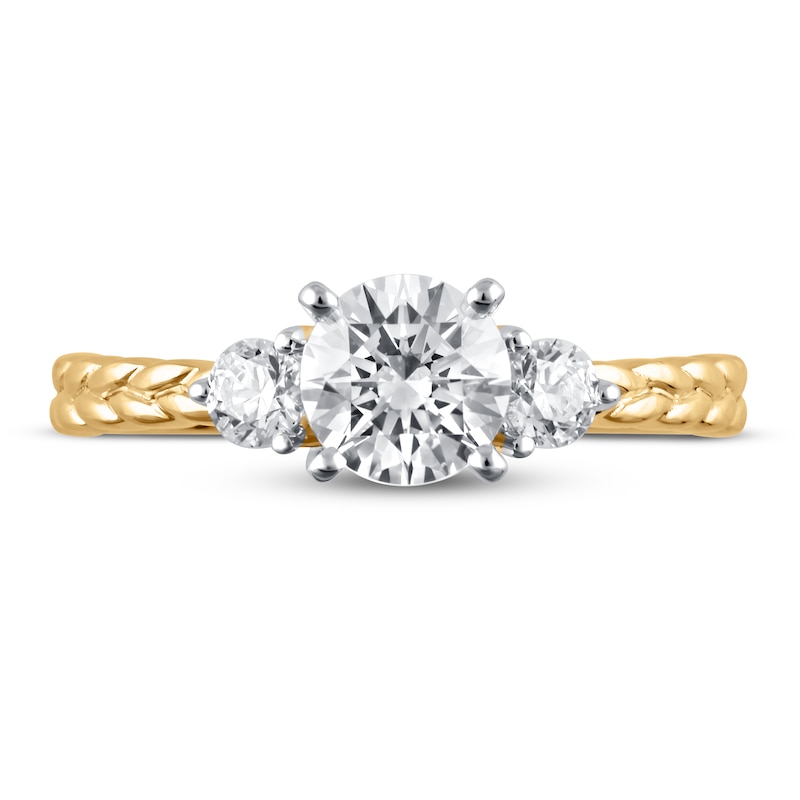 Main Image 3 of Diamond Engagement Ring 1-1/5 ct tw Round 14K Yellow Gold