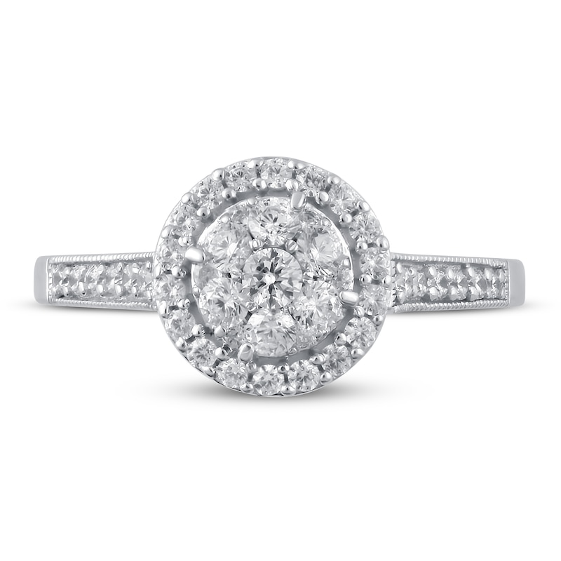 Main Image 3 of Diamond Engagement Ring 5/8 ct tw Round 14K White Gold