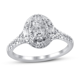 Diamond Engagement Ring 1-1/2 ct tw Round 14K White Gold