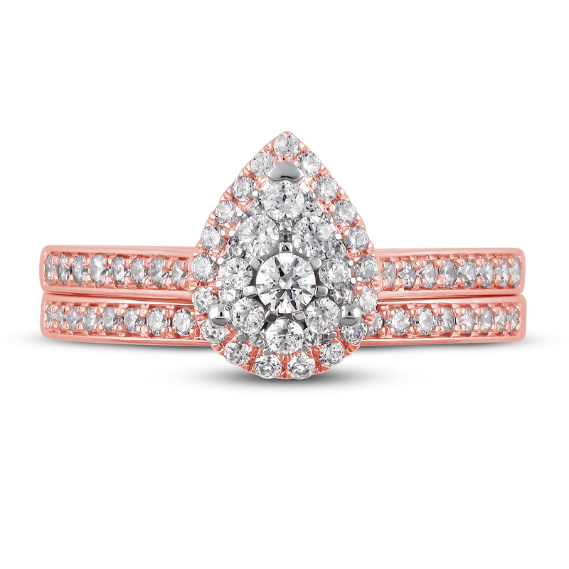 Main Image 3 of Diamond Bridal Set 1/2 ct tw Round 14K Rose Gold