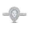 Thumbnail Image 2 of Diamond Engagement Ring 3/4 ct tw Round/Pear-shaped 14K White Gold