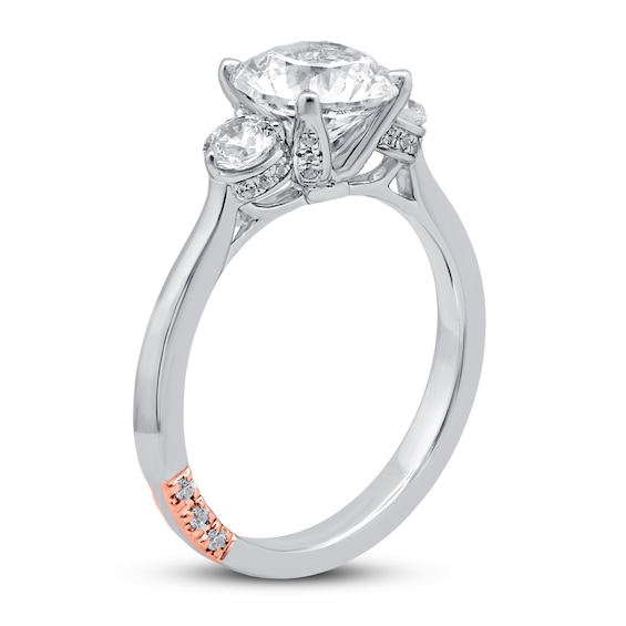 Pnina Tornai Diamond Engagement Ring 1-7/8 ct tw Round 14K Two-Tone ...