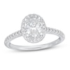 Thumbnail Image 1 of Lab-Created Diamond Engagement Ring 1-1/4 ct tw Oval/Round 14K White Gold