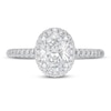 Thumbnail Image 3 of Lab-Created Diamond Engagement Ring 1-1/4 ct tw Oval/Round 14K White Gold