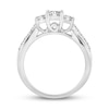 Thumbnail Image 3 of Diamond 3-Stone Ring 3/4 ct tw Princess/Round 14K White Gold