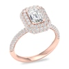 Thumbnail Image 4 of Diamond Ring 1-1/2 ct tw Emerald-cut 14K Rose Gold