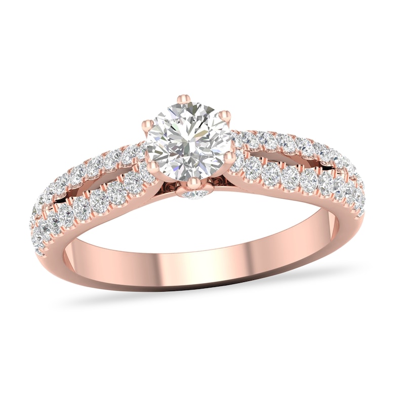 Main Image 1 of Diamond Ring 3/4 ct tw Round-cut 14K Rose Gold