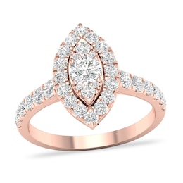 Diamond Ring 1 ct tw Round 14K Rose Gold