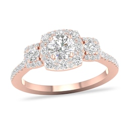 Diamond Ring 1 ct tw Round-cut 14K Rose Gold