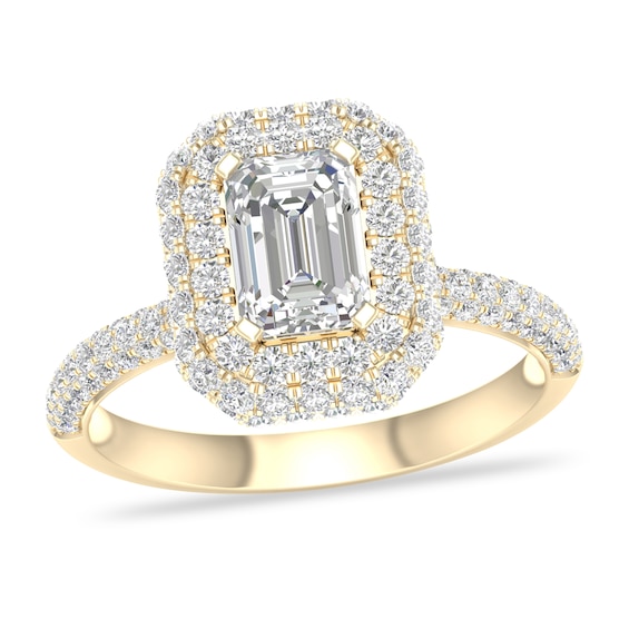 Diamond Ring 1-1/2 ct tw Emerald 14K Yellow Gold | Jared