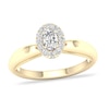 Thumbnail Image 0 of Diamond Ring 1/2 ct tw Oval/Round-cut 14K Yellow Gold