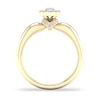 Thumbnail Image 1 of Diamond Ring 1/2 ct tw Oval/Round-cut 14K Yellow Gold