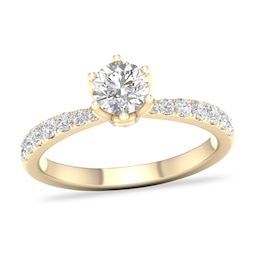 Diamond Ring 3/4 ct tw Round-cut 14K Yellow Gold