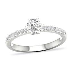 Diamond Engagement Ring 1/2 ct tw Round-cut 14K White Gold