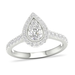 Diamond Engagement Ring 3/4 ct tw Round-cut 14K White Gold