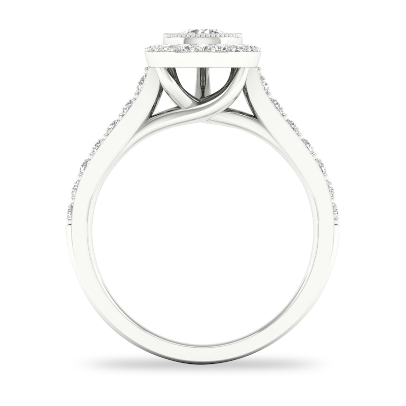 Main Image 3 of Diamond Engagement Ring 3/4 ct tw Round-cut 14K White Gold