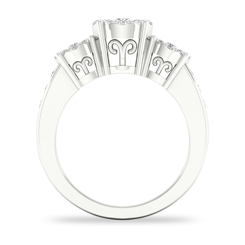 Main Image 3 of Diamond Engagement Ring 3/4 ct tw Round-cut 14K White Gold