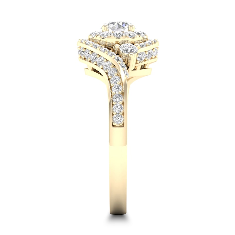 Main Image 3 of Diamond Ring 1 ct tw Round-cut 14K Yellow Gold