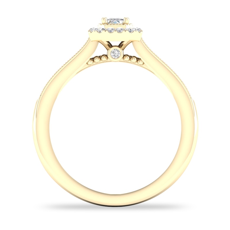 Diamond Ring 1/3 ct tw Emerald-cut 14K Yellow Gold