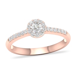 Diamond Ring 3/8 ct tw Round-cut 14K Rose Gold