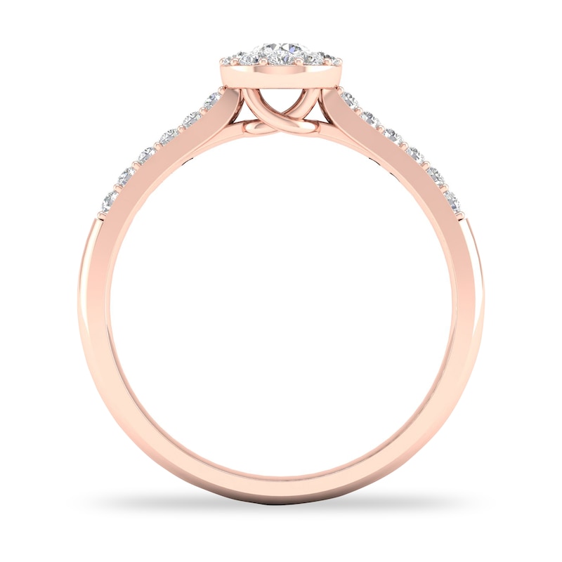 Diamond Ring 3/8 ct tw Round-cut 14K Rose Gold