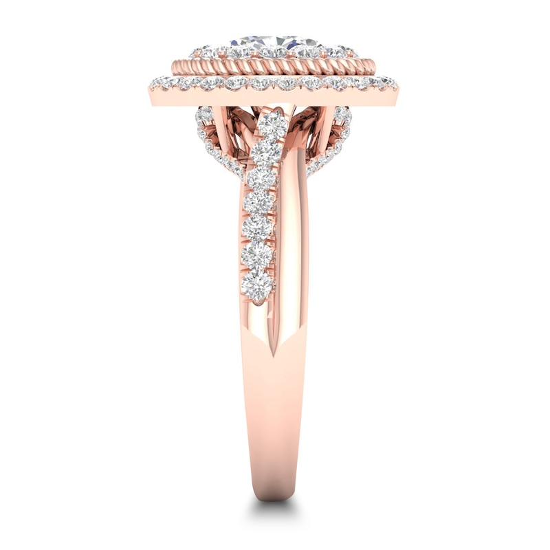 Diamond Ring 1-1/5 ct tw Round-cut 14K Rose Gold