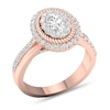 Thumbnail Image 3 of Diamond Ring 1-1/5 ct tw Round-cut 14K Rose Gold