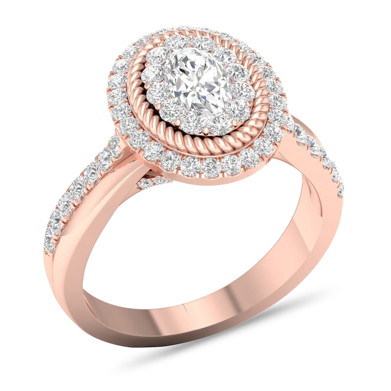 Diamond Ring 1-1/5 ct tw Round-cut 14K Rose Gold