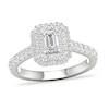 Thumbnail Image 0 of Diamond Engagement Ring 1 ct tw Emerald/Round-cut 14K White Gold