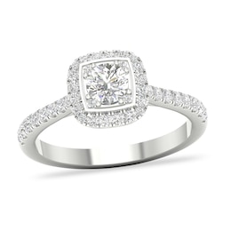 Diamond Engagement Ring 3/4 ct tw Round-cut 14K White Gold