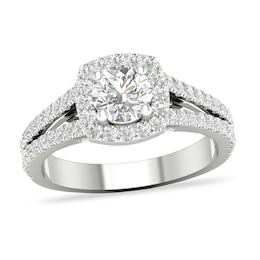Diamond Engagement Ring 1-1/2 ct tw Round 14K White Gold