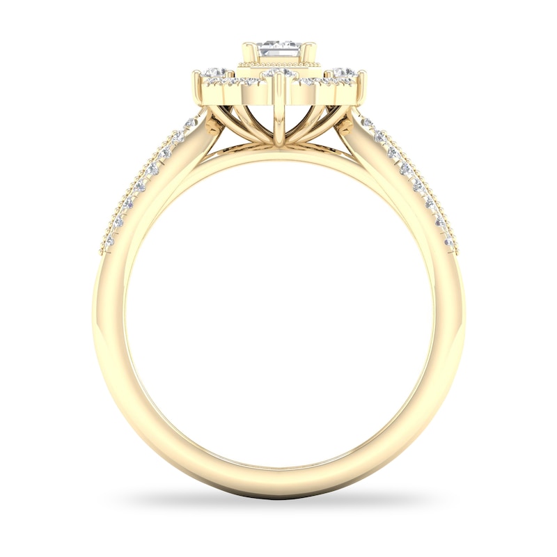 Diamond Ring 5/8 ct tw Round-cut 14K Yellow Gold