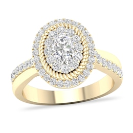 Diamond Ring 1-1/5 ct tw Round-cut 14K Yellow Gold