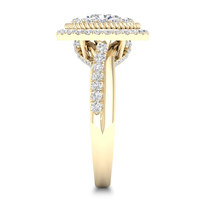 Diamond Ring 1-1/5 ct tw Round-cut 14K Yellow Gold