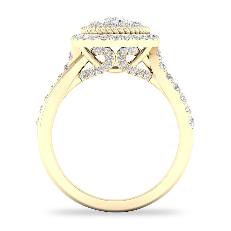 Diamond Ring 1-1/5 ct tw Round-cut 14K Yellow Gold