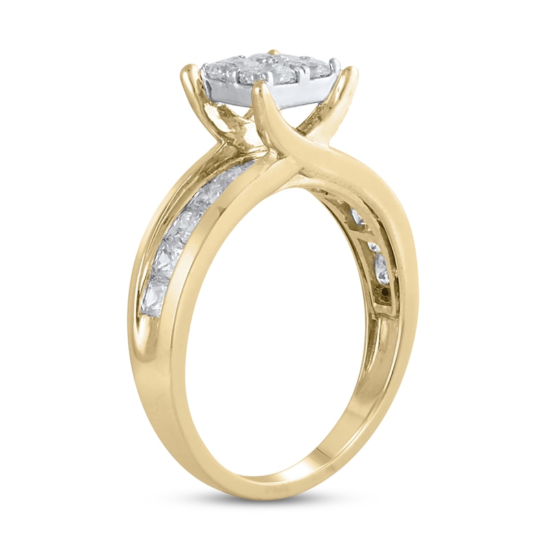 Main Image 2 of Diamond Engagement Ring 1-1/2 ct tw Round 14K Yellow Gold