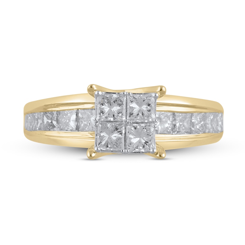 Main Image 3 of Diamond Engagement Ring 1-1/2 ct tw Round 14K Yellow Gold