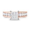 Thumbnail Image 2 of Diamond Engagement Ring 1-7/8 ct tw Princess/Round 14K Rose Gold