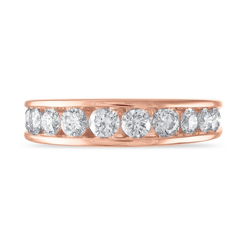 Main Image 2 of Diamond Wedding Band 1-1/5 ct tw Round 14K Rose Gold